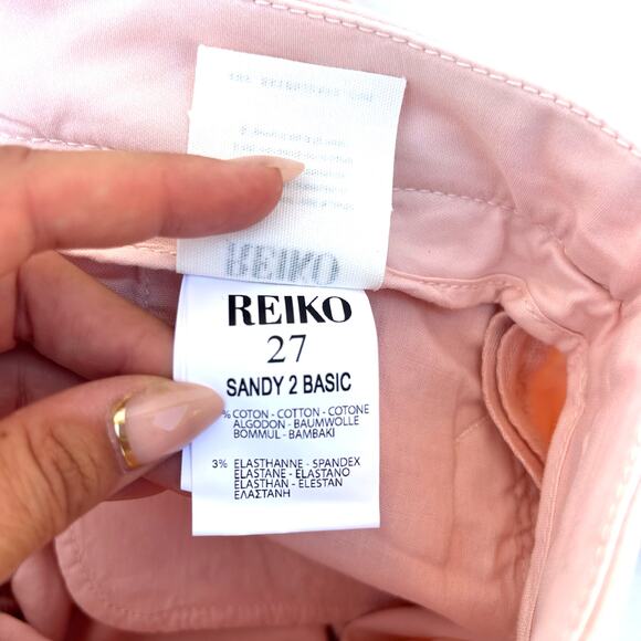 New Anthropologie Reiko Sandy 2 Basic Chino Pants Nude Rose 27 Pink - Picture 4 of 12